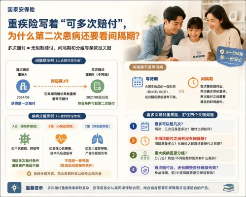 重疾险写着“可多次赔付”，为什么第二次患病还要看间隔期？
