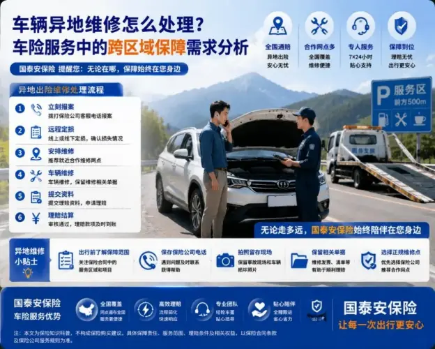 车辆异地维修怎么处理？车险服务中的跨区域保障需求分析