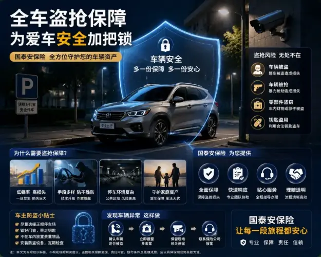 车险中的全车盗抢保障怎么理解？车辆安全风险不止来自道路事故