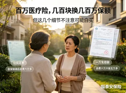 百万医疗险，几百块换几百万保额，但这几个细节不注意可能白买